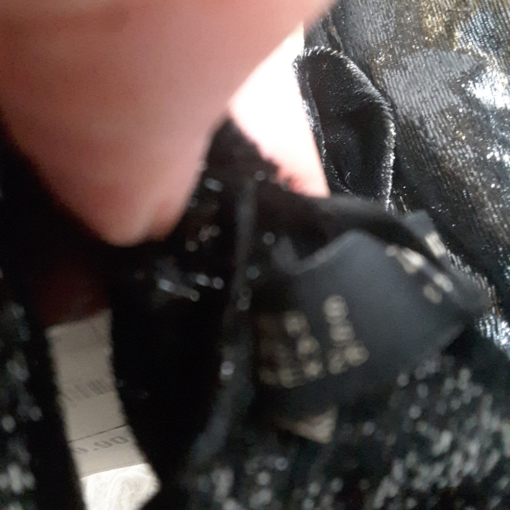 Zara Basic Evening Collection Metallic Velvet Sle… - image 5